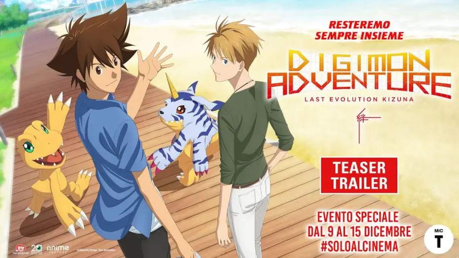 Wideo do filmu Digimon Adventure: Last Evolution Kizuna — Digimon Adventure - Last Evolution Kizuna - Teaser Trailer Italiano Ufficiale