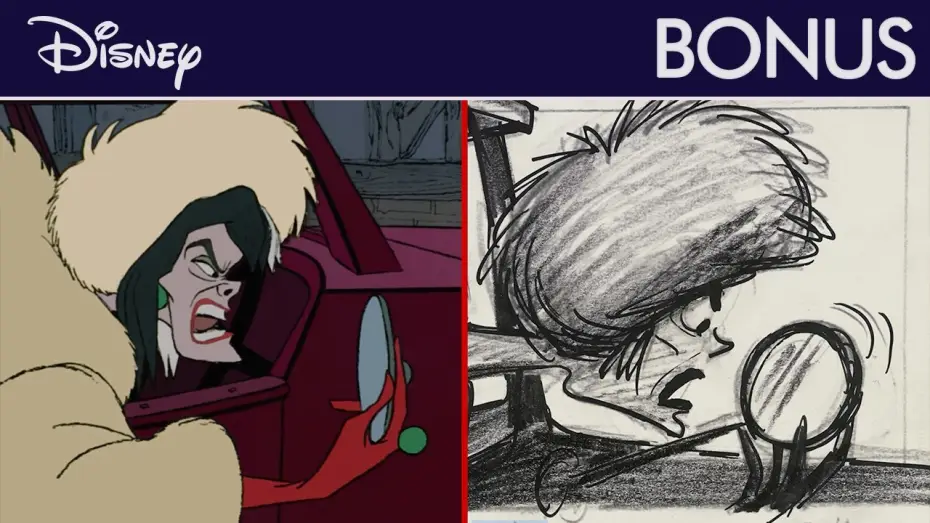 Wideo do filmu 101 dalmatyńczyków — Les 101 Dalmatiens - Storyboards vs Film : Comparaison scène par scène de « La rage » | Disney