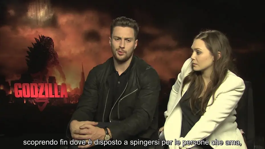 Wideo do filmu Godzilla — Godzilla - Intervista a Aaron Taylor-Johnson e Elizabeth Olsen