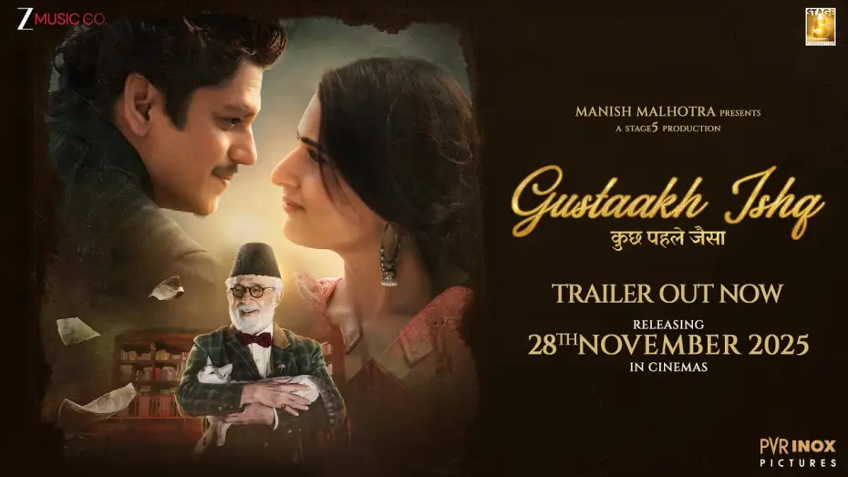 Wideo do filmu गुस्ताख इश्क़ — Gustaakh Ishq Official Trailer | Manish M | Naseeruddin S, Vijay V, Fatima | Vibhu | 28th Nov