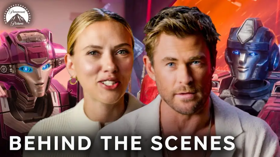 Wideo do filmu Transformers: Początek — Voices Behind the Bots (Chris Hemsworth, Scarlett Johansson, & More!)