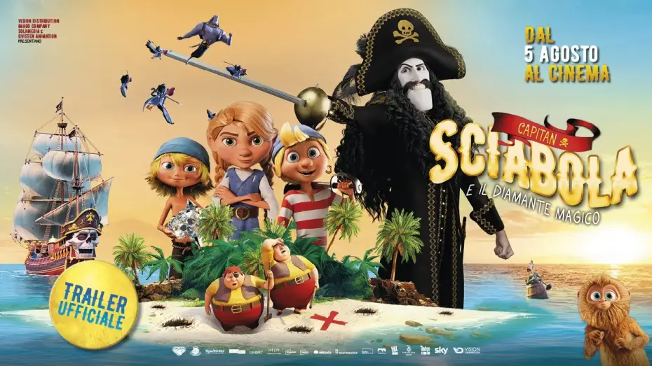 Wideo do filmu Kapitan Szablozęby i magiczny diament — CAPITAN SCIABOLA E IL DIAMANTE MAGICO (2021) -  TRAILER UFFICIALE