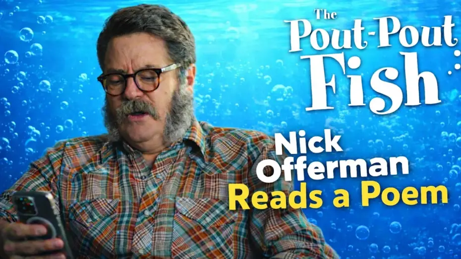 Wideo do filmu Pan Ryba — Nick Offerman from the Pout Pout Fish Movie reads his poem