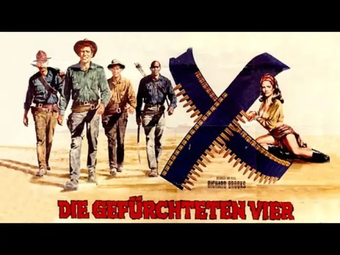 Wideo do filmu Zawodowcy — Die gefürchteten Vier - Trailer (1966, Deutsch/German)