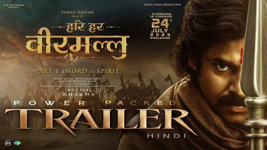 Wideo do filmu హరి హర వీర మల్లు: భాగం 1 – Sword vs Spirit — Hari Hara Veera Mallu Part 1: Sword vs Spirit - Hindi Trailer