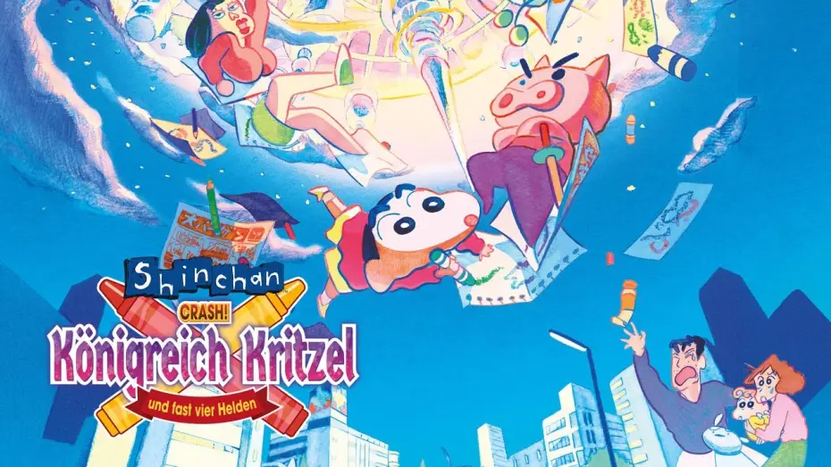 Wideo do filmu クレヨンしんちゃん 激突！ラクガキングダムとほぼ四人の勇者 — SHIN CHAN - Crash! Königreich Kritzel und fast vier Helden - Trailer [HD] Deutsch / German