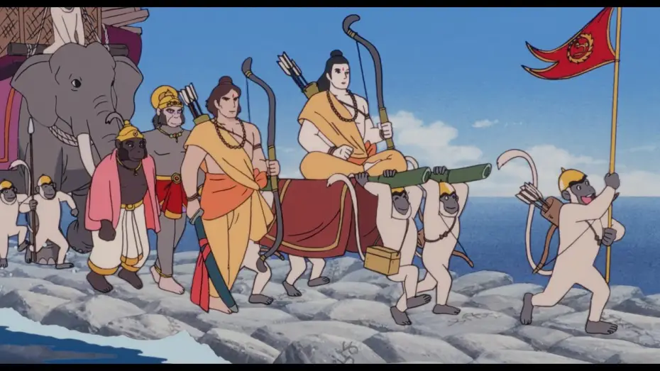 Wideo do filmu Ramayana : The Legend of Prince Rama — RamaSetu - Song of the monkeys when constructing the bridge