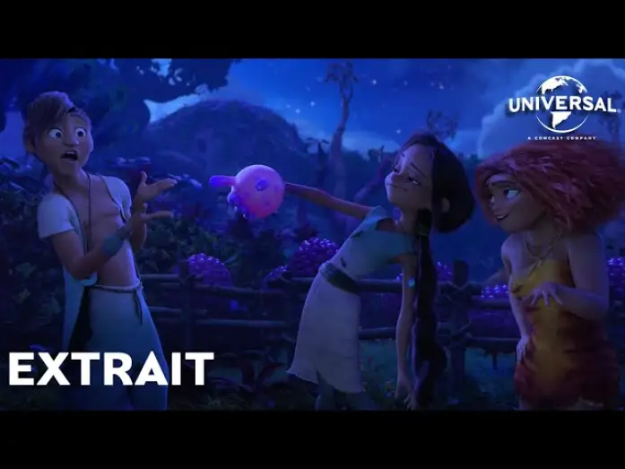 Wideo do filmu Krudowie 2: Nowa era — Les Croods 2 : Une Nouvelle Ère Extrait "Guy tombe sur Eep et Aurore" VOST [Actuellement au cinéma]