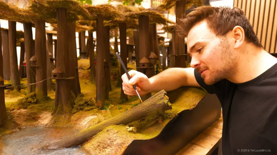 Wideo do filmu Gwiezdne wojny: Część VI - Powrót Jedi — Star Wars : Création d'Endor en miniature