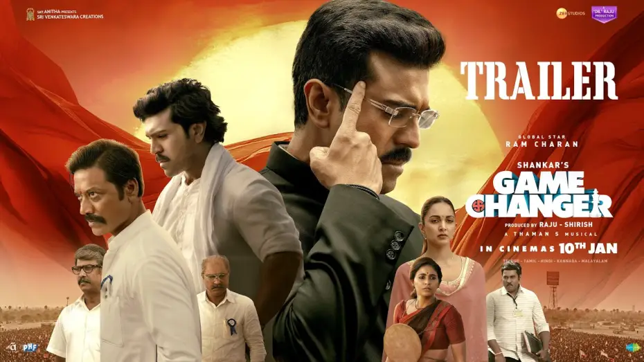 Wideo do filmu గేమ్‌ ఛేంజర్‌ — Game Changer Trailer (Hindi) | Ram Charan | Kiara Advani | Shankar | Thaman S | Dil Raju | Shirish