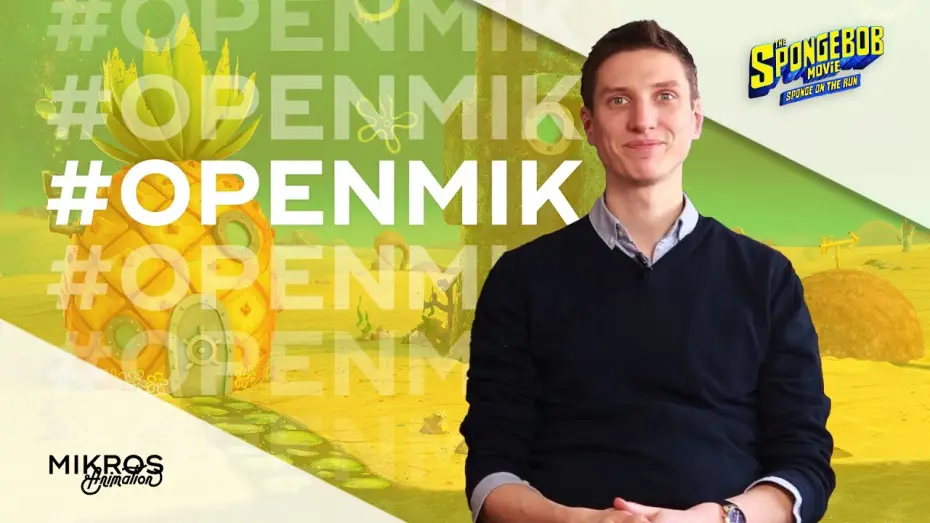 Wideo do filmu SpongeBob Film: Na ratunek — [#OpenMik] Clément Deltour, Sets & Props modeling supervisor on #SpongeBobMovie