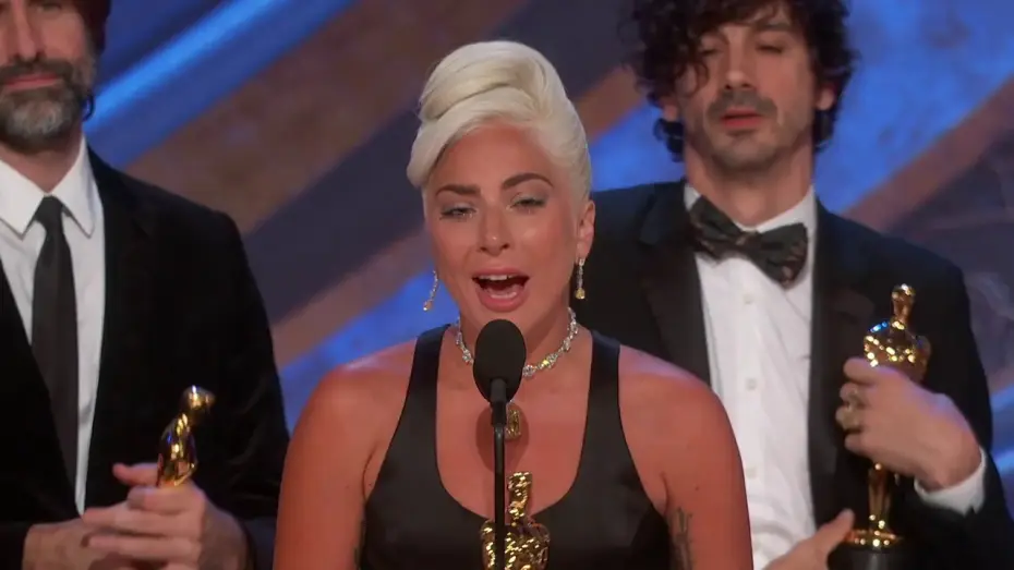 Wideo do filmu Narodziny gwiazdy — "Shallow" from "A Star Is Born" wins Best Original Song | Lady Gaga | 91st Oscars (2019)