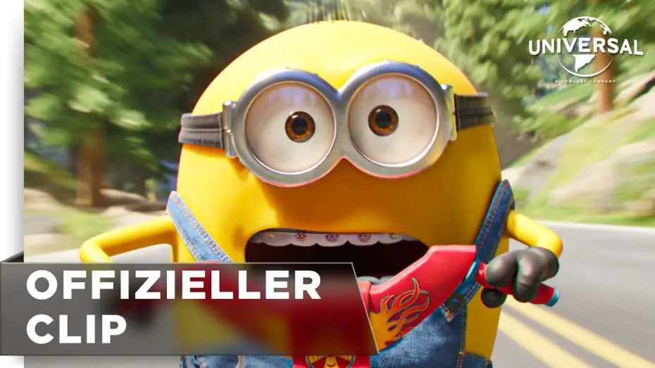 Wideo do filmu Minionki: Wejście Gru — Clip: Auf dem Weg ins Kino