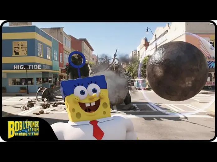 Wideo do filmu Spongebob: Na suchym lądzie — BOB L'EPONGE - Boulets de canon [extrait - VF]