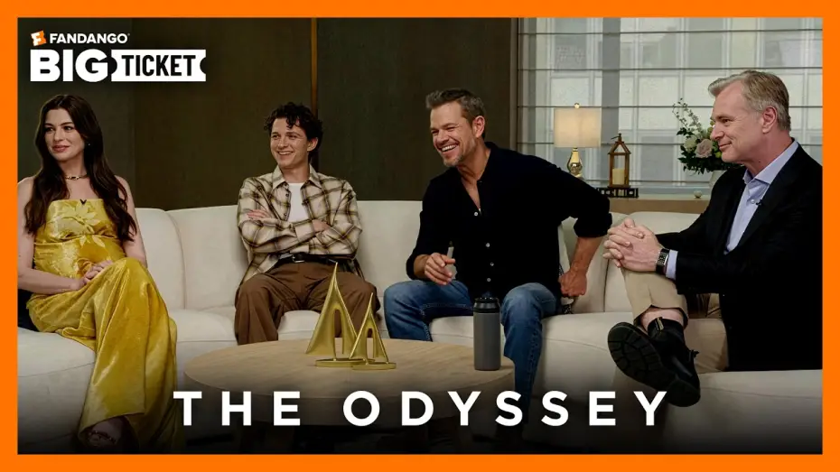 Wideo do filmu Odyseja — “How?!” Matt Damon, Anne Hathaway & Tom Holland on Christopher Nolan’s Film Methods in ‘The Odyssey’