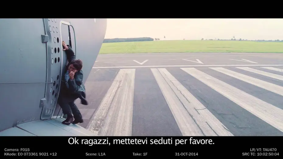 Wideo do filmu Mission: Impossible - Rogue Nation — MISSION: IMPOSSIBLE - ROGUE NATION - Featurette "Le riprese sull'aereo"