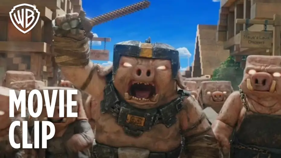 Wideo do filmu Minecraft. Film — Steve & Garrett Help Villagers Escape the Piglins - Movie Clip