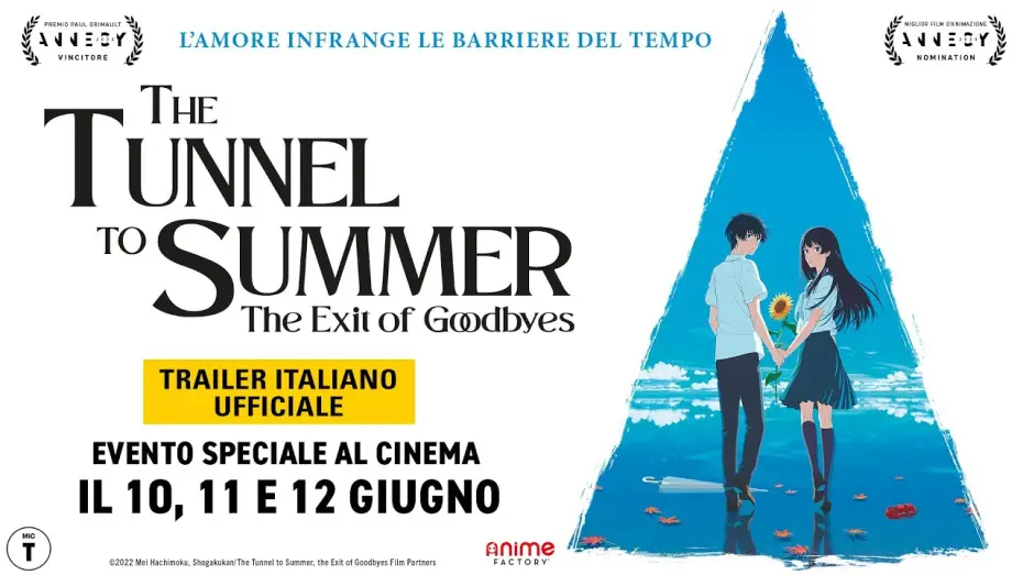 Wideo do filmu Natsu e no tunnel, Sayonara no deguchi — The Tunnel to Summer, the Exit of Goodbyes  - Trailer italiano ufficiale