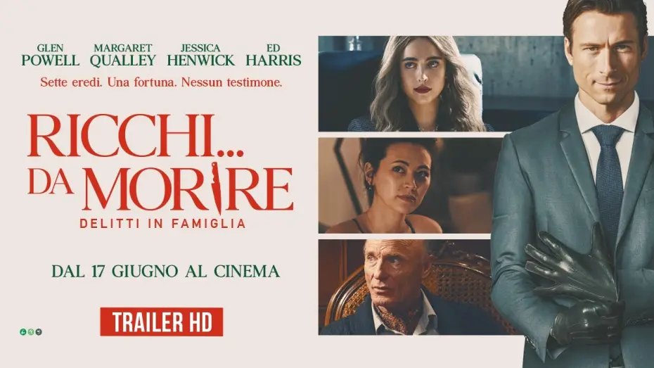 Wideo do filmu Przepis na morderstwo — RICCHI... DA MORIRE - DELITTI IN FAMIGLIA con Glen Powell | Trailer ITA HD