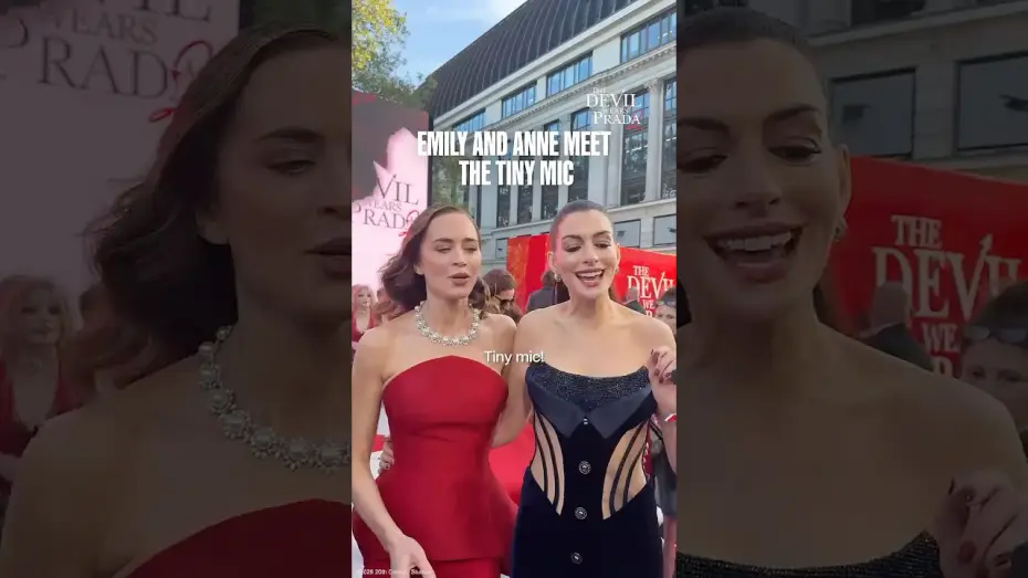 Wideo do filmu The Devil Wears Prada 2 — Anne and Emily meet our tiny mic... with a surprise cameo