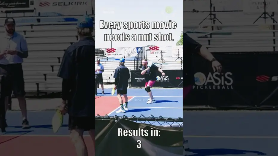 Wideo do filmu Pickleball — Flying a drone into his NUTS ✈️