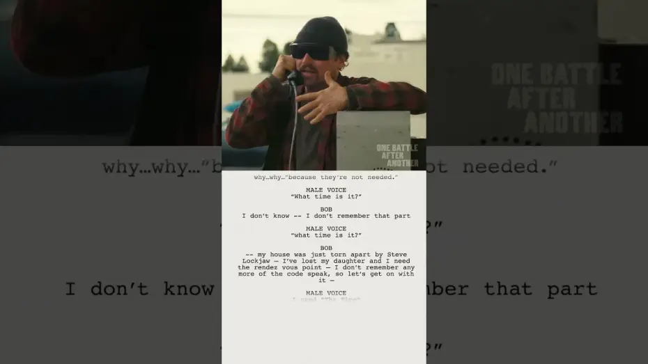 Wideo do filmu Jedna bitwa po drugiej — Script to Screen: Bob's Phone Call