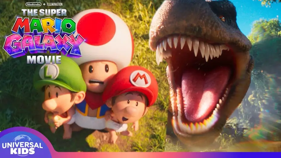 Wideo do filmu Super Mario  Galaxy. Film — Yoshi Saves Baby Mario & Luigi from a DINOSAUR