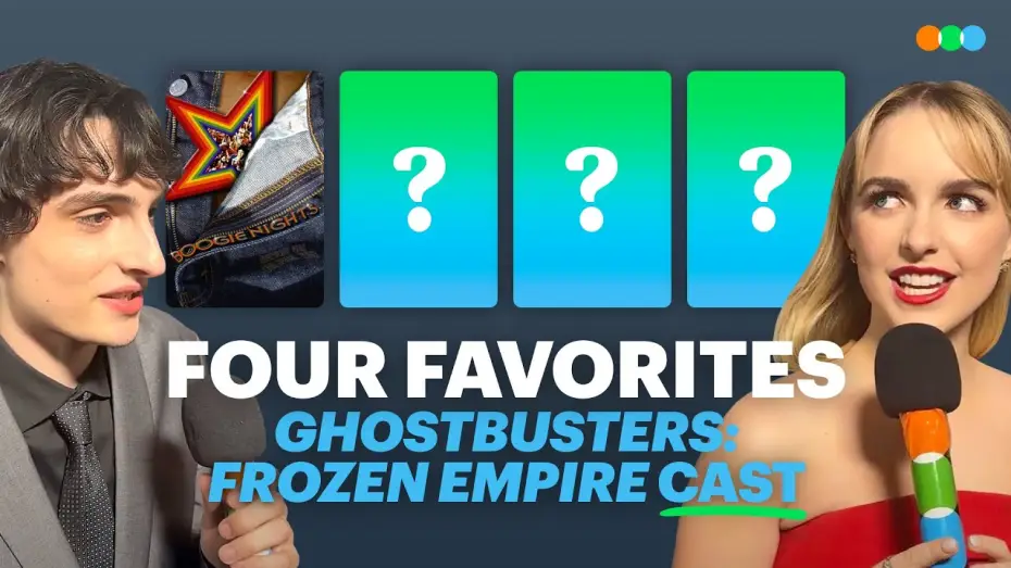 Wideo do filmu Pogromcy duchów. Imperium lodu — Four Favorites with Ghostbusters' Finn Wolfhard, Mckenna Grace, and James Acaster