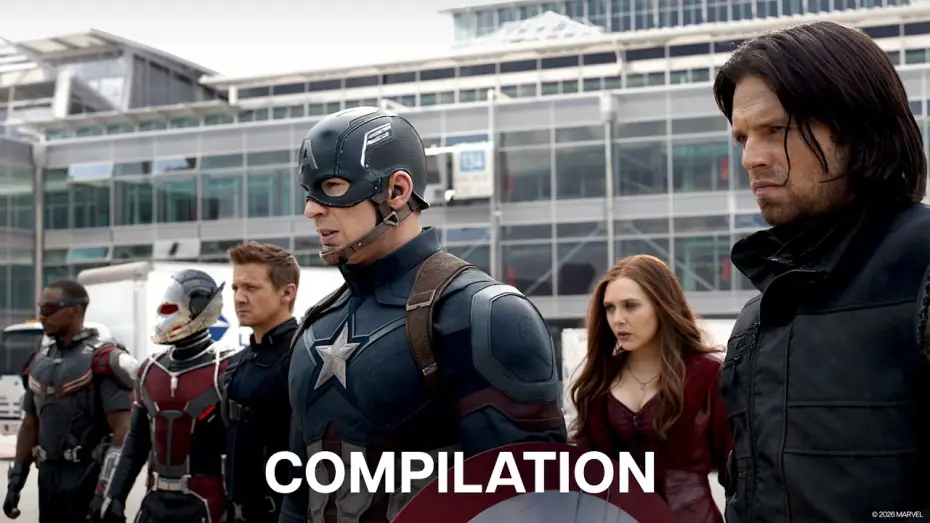 Wideo do filmu Kapitan Ameryka: Wojna bohaterów — Team Captain America - Compilation