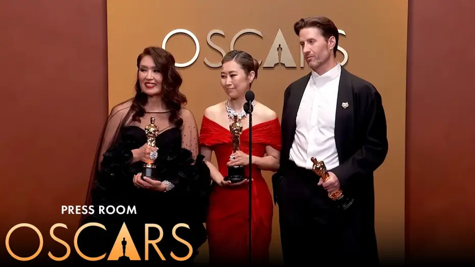 Wideo do filmu K-popowe łowczynie demonów — KPop Demon Hunters Best Animated Feature Film Press Room Speech | 98th Oscars (2026)