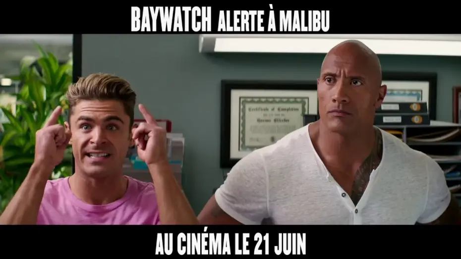 Wideo do filmu Baywatch. Słoneczny patrol — BAYWATCH – ALERTE À MALIBU - Bumper Coming [au cinéma le 21 juin 2017]