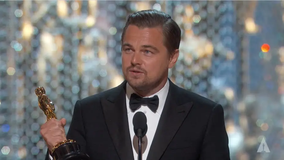 Wideo do filmu Zjawa — Leonardo DiCaprio winning Best Actor | 88th Oscars (2016)