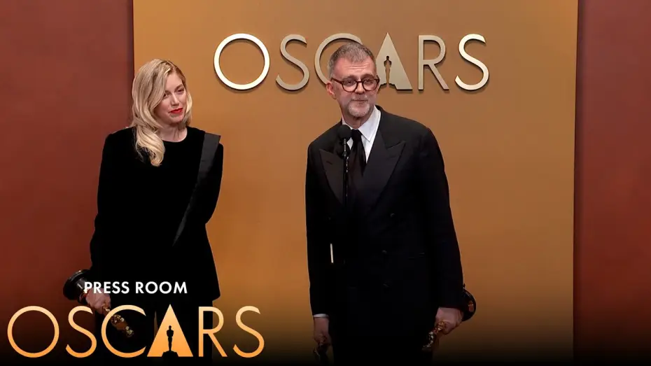 Wideo do filmu Jedna bitwa po drugiej — One Battle After Another Best Picture Press Room Speech | 98th Oscars (2026)