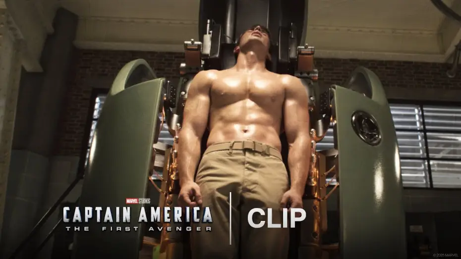 Wideo do filmu Kapitan Ameryka: Pierwsze starcie — Steve Rogers Transforms Into Captain America - Official Clip
