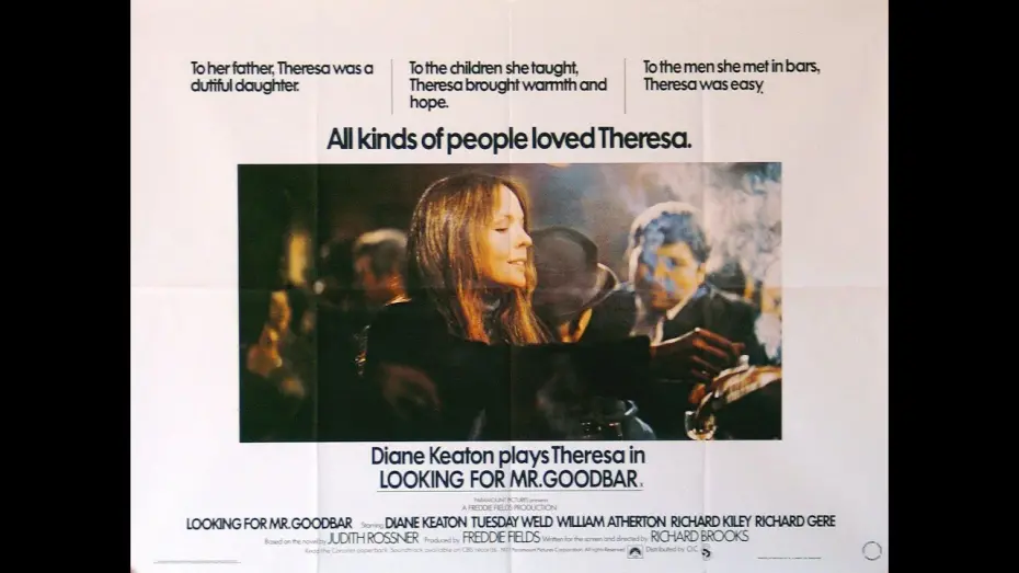 Wideo do filmu Looking for Mr. Goodbar — Looking for Mr Goodbar - movie trailer hd - Diane Keaton Tuesday Weld Richard Gere Richard Brooks