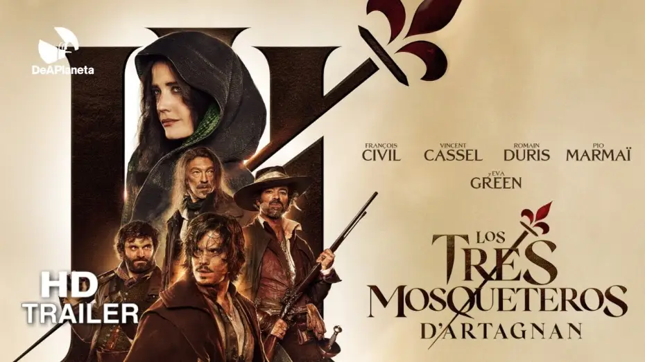 Wideo do filmu Trzej muszkieterowie: D'Artagnan — "Los Tres Mosqueteros: D'Artagnan" - Tráiler Oficial (Estreno 14 de abril)