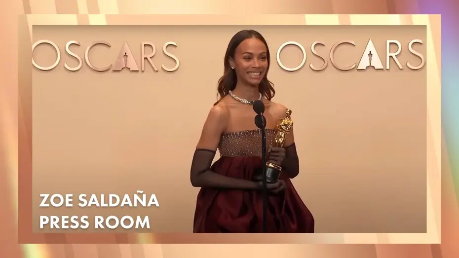 Wideo do filmu Emilia Pérez — 'Emilia Pérez' Best Supporting Actress Press Room Speech | 97th Oscars (2025)[Zoe Saldaña]
