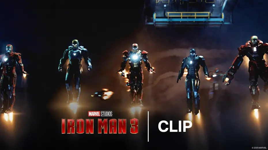 Wideo do filmu Iron Man 3 — Iron Man Suits Save Tony and Rhodey - Official Clip