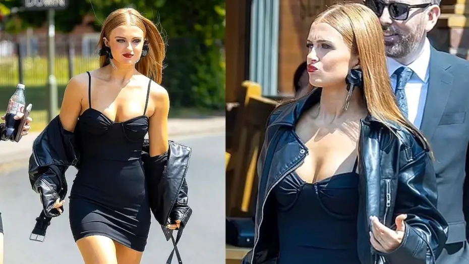 Wideo do filmu Upadek gangu Romanowów — Maisie Smith shoots scenes of her new film 'The Bermondsey Tales' in black mini dress