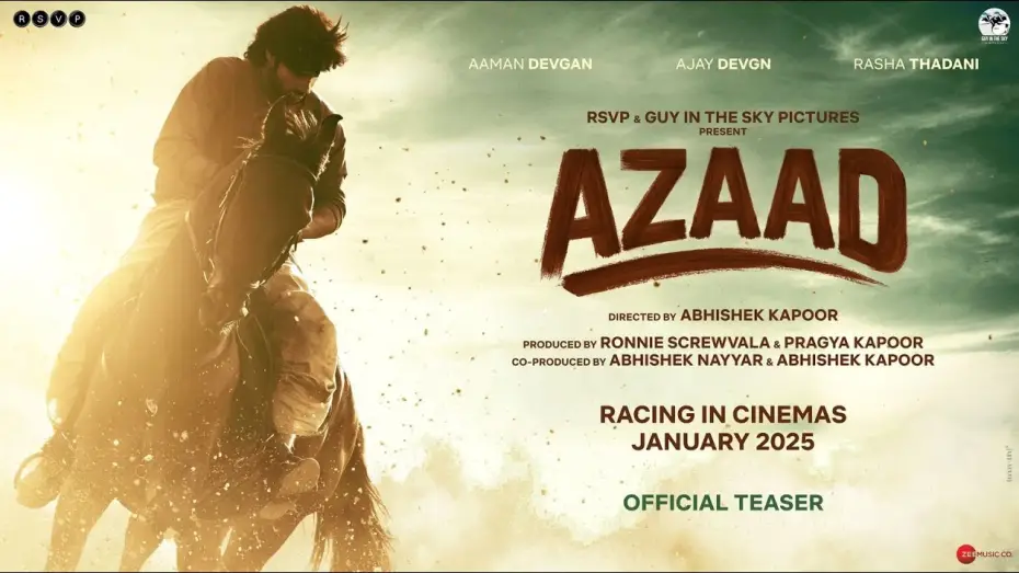 Wideo do filmu आज़ाद — Azaad Official Teaser | Ajay D | Abhishek K | Aaman D | Rasha T | Ronnie S | Pragya K | Jan 2025