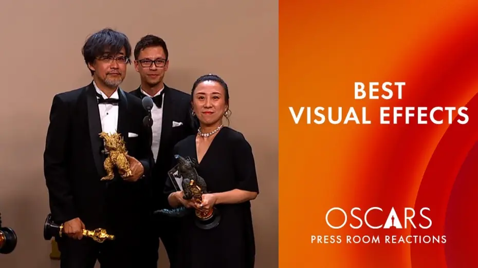 Wideo do filmu Godzilla Minus One — Best Visual Effects | 'Godzilla Minus One' | Oscars 2024 Press Room Speech