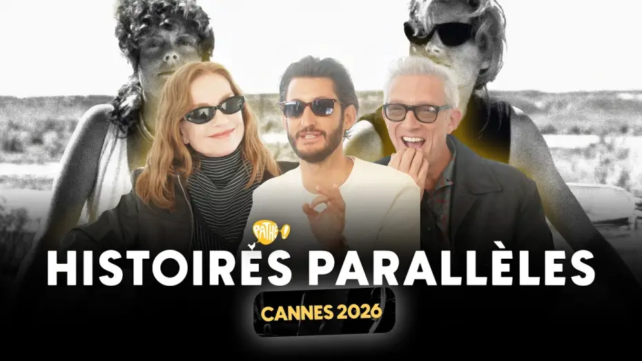 Wideo do filmu Histoires parallèles — CANNES 2026, HISTOIRES PARALLÈLES : Interview avec Pierre Niney, Vincent Cassel et Isabelle Huppert