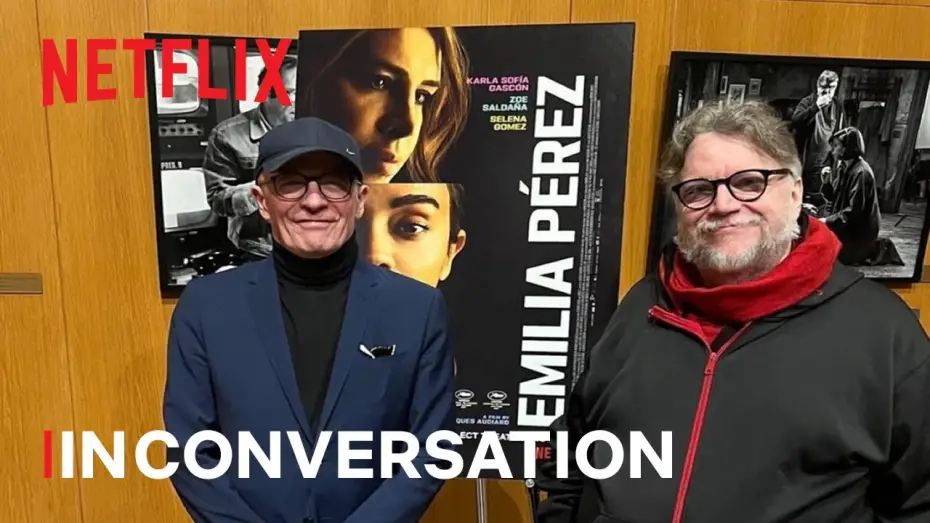 Wideo do filmu Emilia Pérez — Guillermo del Toro & Jacques Audiard discuss Emilia Pérez