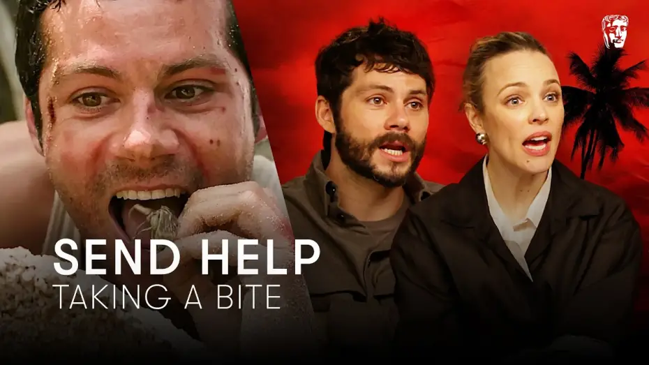 Wideo do filmu Pomocy — From Blood to Boar Mucus! Dylan O'Brien and Rachel McAdams on Send Help's Practical Effects | BAFTA