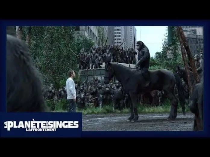Wideo do filmu Ewolucja Planety Małp — La Planète des Singes : L'Affrontement - Extrait Les singes ne veulent pas la guerre [Officiel] VOST
