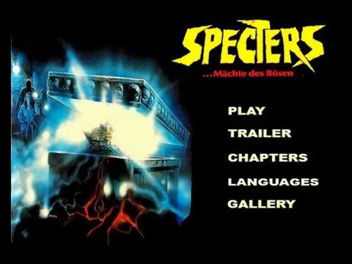 Wideo do filmu Spettri — Spectre - 1987 (Trailer on DVD + Menu)