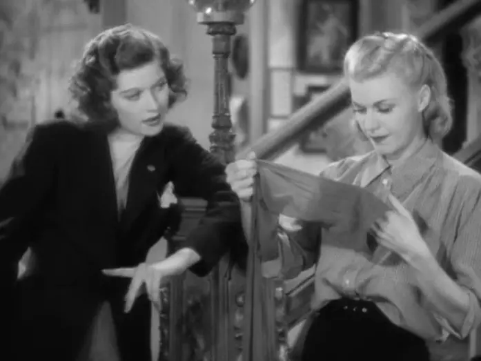 Wideo do filmu Obcym wstęp wzbroniony — Stage Door (1937) - Everyday chaos at the Footlights Club.