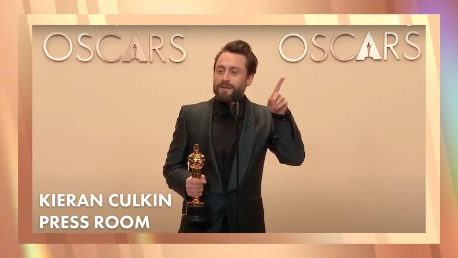 Wideo do filmu Prawdziwy ból — Kieran Culkin Best Supporting Actor Press Room Speech | 97th Oscars (2025)