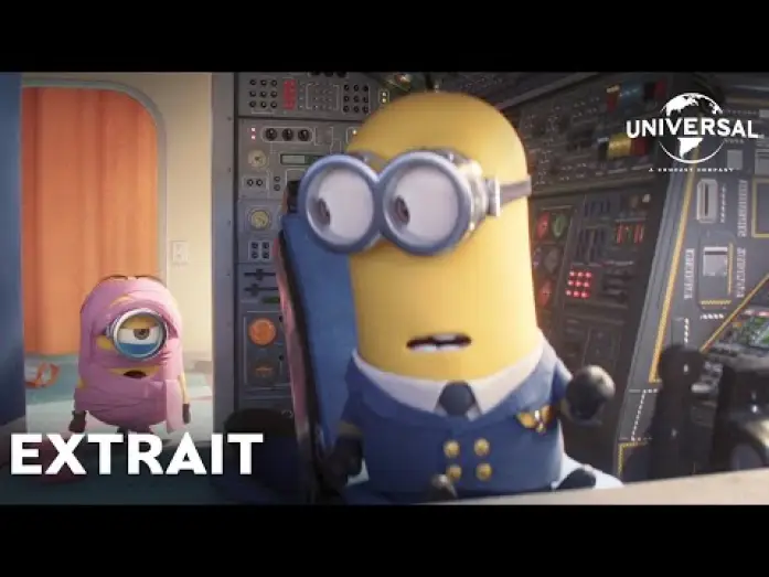 Wideo do filmu Minionki: Wejście Gru — Les Minions 2 : Il était une fois Gru - Extrait "Atterrissage" VF [Actuellement au cinéma]