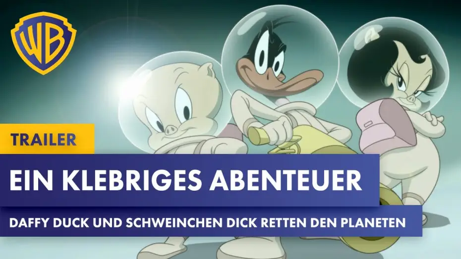 Wideo do filmu Looney Tunes. Porky i Daffy ratują świat — EIN KLEBRIGES ABENTEUER: DAFFY DUCK & SCHWEINCHEN DICK RETTEN DEN PLANETEN – Trailer Deutsch (2024)